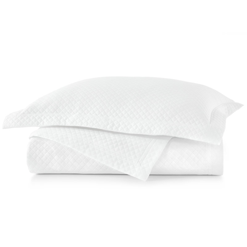 Oxford Cotton Blend Coverlet, White, King Coverlet