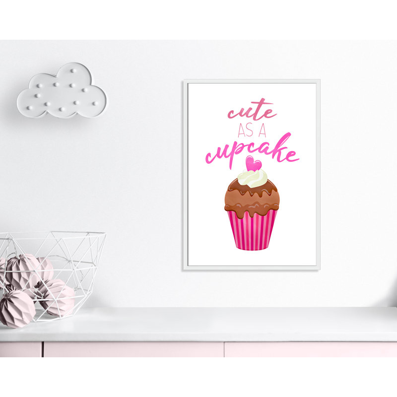 Mignon comme un petit gâteau Mignon comme un petit gâteau, H 35,5 po x l 25,5 po x P 1,19 po, Encadré de boîte blanc