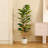Adcock  Artificial Fiddle Leaf Fig Tree with Realistic Leaves and Natural Trunk, Potted Tree-212895788
