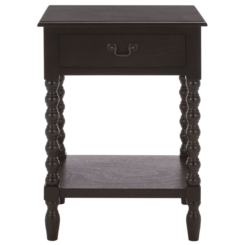 End Table with Storage, Dark Chocolate