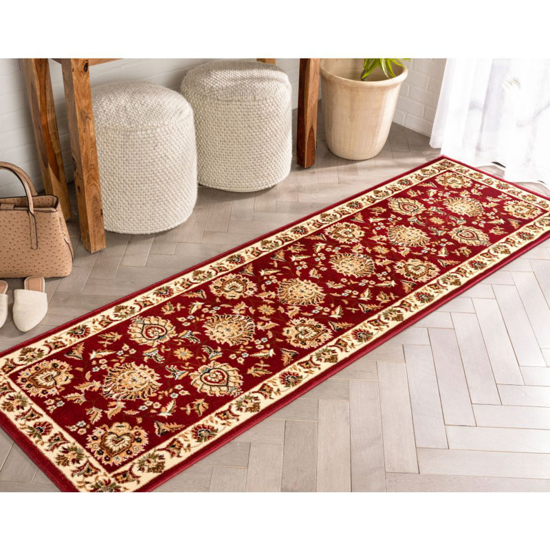 Tapis oriental rouge / brun Colindale, Tapis de couloir 2 pi 3 po x 7 pi 3 po