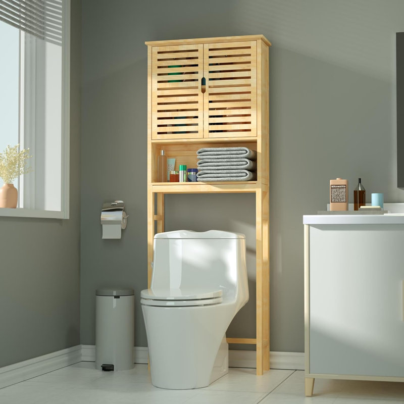 Geanino Bamboo Freestanding Over The Toilet Storage