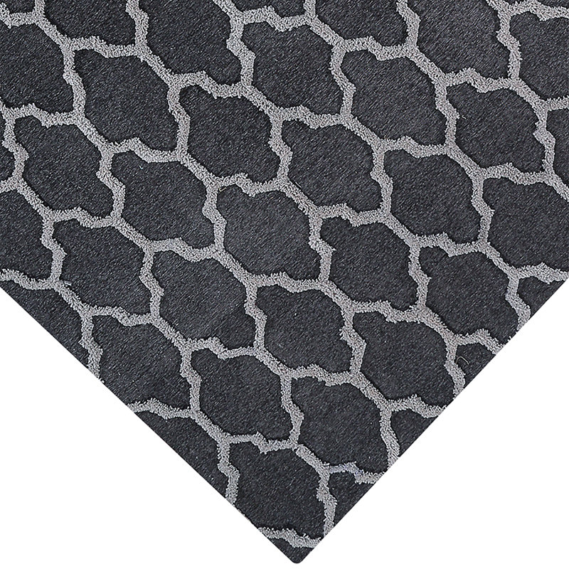 Tapis beige / gris anthracite fait à la main Femke, Rectangle de 8 pi x 10 pi