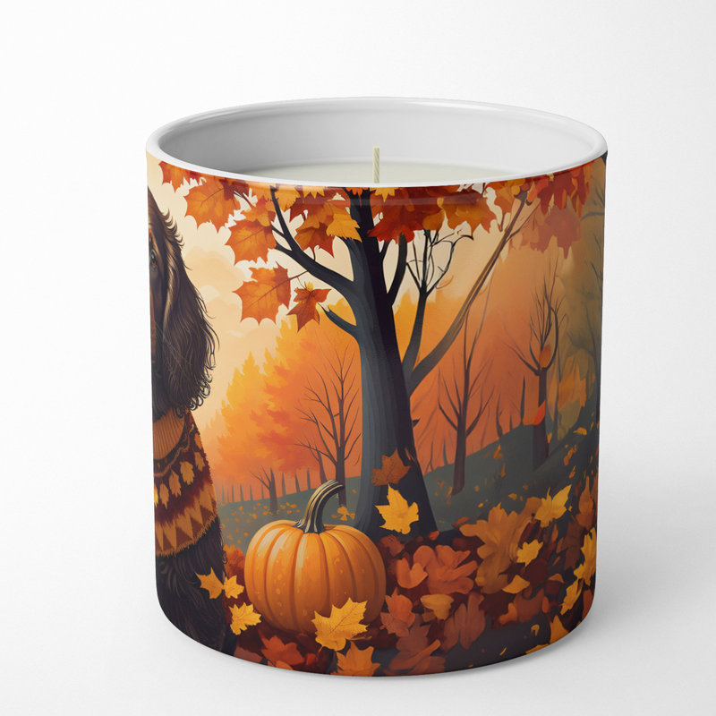Bougie parfumée Pumpkin Spice avec support en céramique