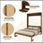 Armoire de lit en bois massif avec rotin Murphy-59938277-59938283