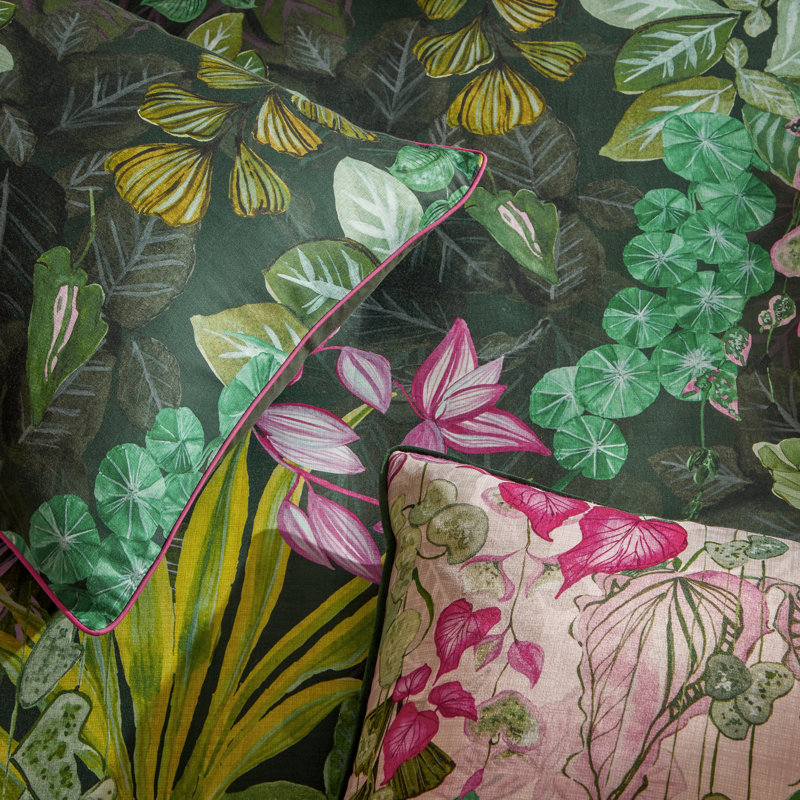 Veadeiros Cotton Floral Duvet Cover Set, Double Duvet Cover + 2 Standard Pillowcases