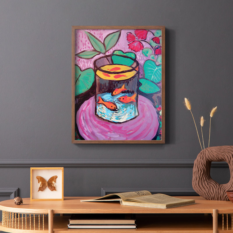 Matisse CXCVIII Framed Print - Solid Wood, Brown, 20" H x 16" W