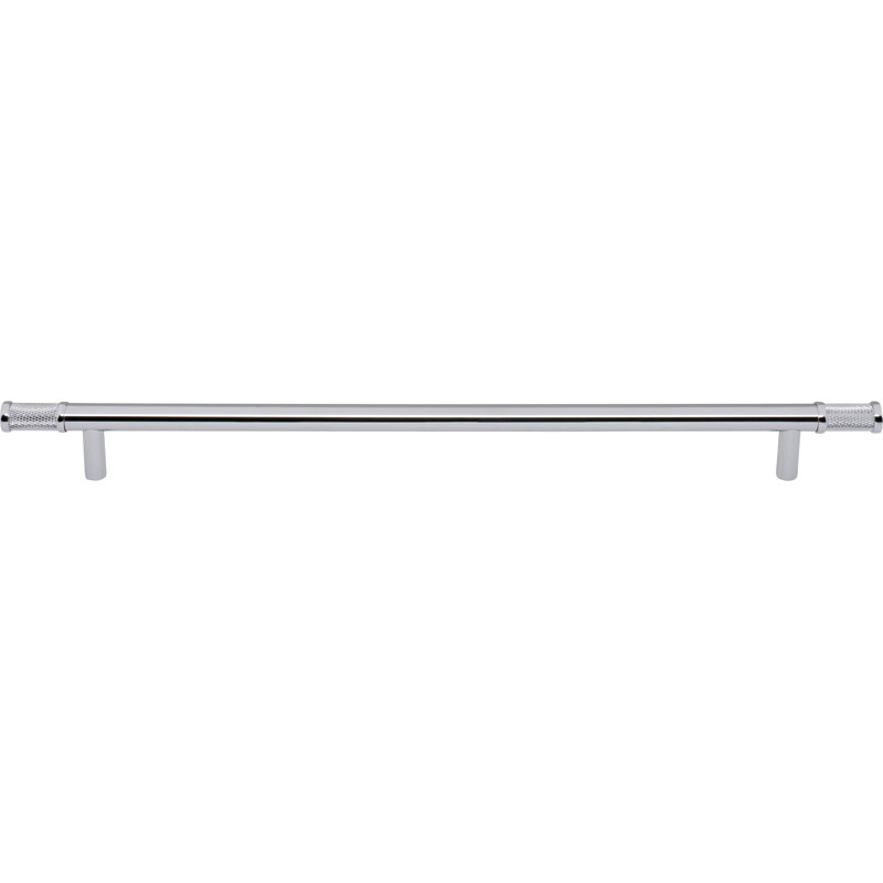 Burnham Bar Pull, Polished Chrome, 12" Center To Center