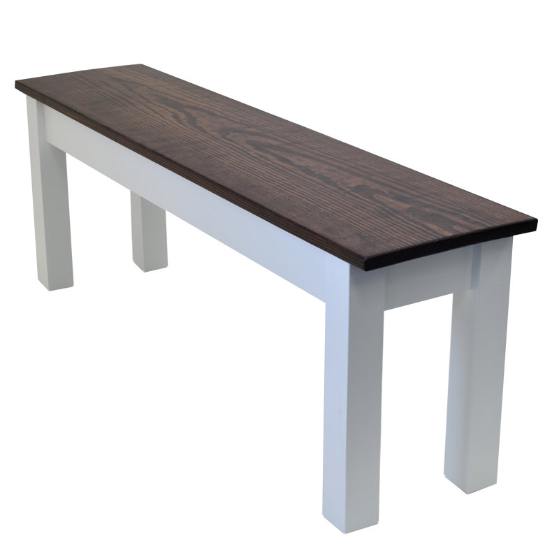 Armano Solid Wood Bench, 17" H x 36" W x 12" D, Brown/Gray