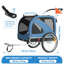 Remorque et poussette 2-en-1 pour chien bleu pliable pour chien moyen ou grand jusqu'à 88LB-74708450
