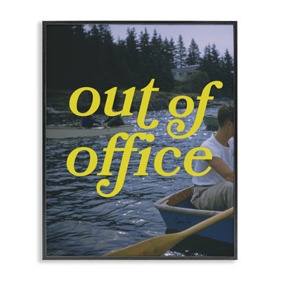Out of Office Lake View Framed Giclee, design by Victoria Barnes