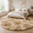 Plush Round Area Rug, Soft Fuzzy Shag Rug for Bedroom Living Room Balcony, Fluffy Carpet for Home Decor, Non-Slip Cozy Decorative Rug.-905835044