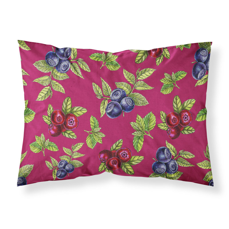 Taie d’oreiller floral à baies, Mauve