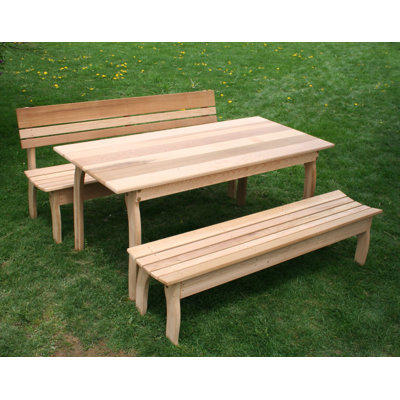 Tifton 4 - Person Wood Patio Dining Set with Rectangular Table