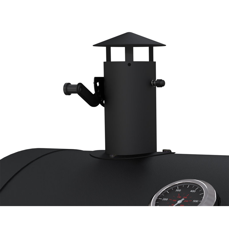 Dyna-Glo 50" Barrel Charcoal Grill with Side Shelves, Black Powder Coat