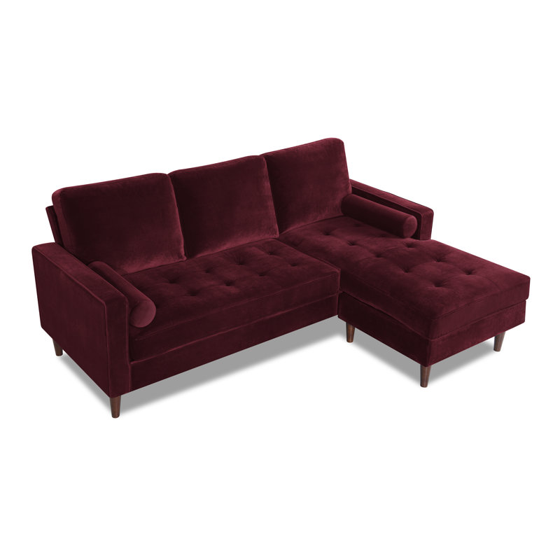 Harper Corner Sofa, Burgundy