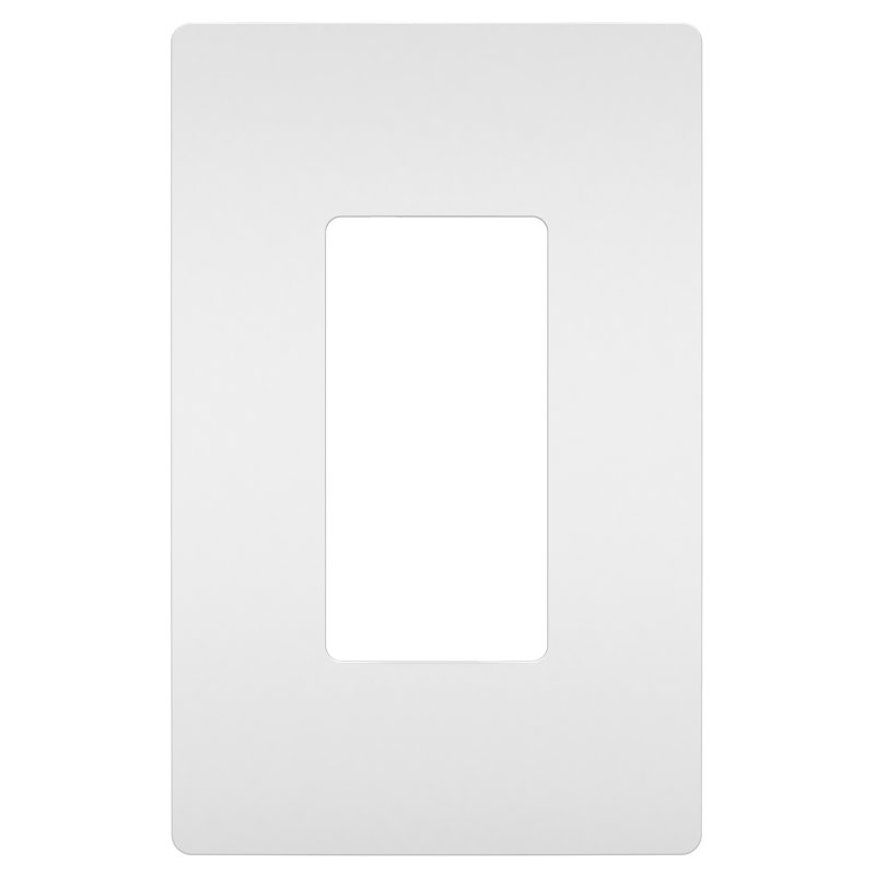 Plaque murale sans vis à bascule Radiant, Blanc, H 4,94 po x l 3,15 po x P 0,26 po