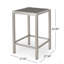 Table de bar d'extérieur en aluminium 43 po avec plateau en rotin PE