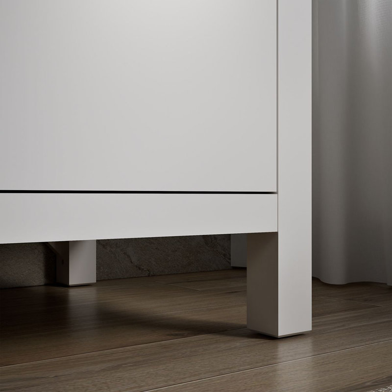 Kresla 30 In. Bathroom Vanity Cabinet With Sink And Quartz Top, White, Brushed Nickel