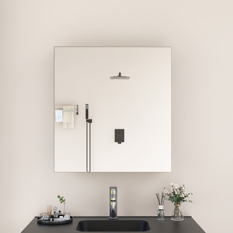 Rectangular Medicine Cabinet With Mirror, 24"