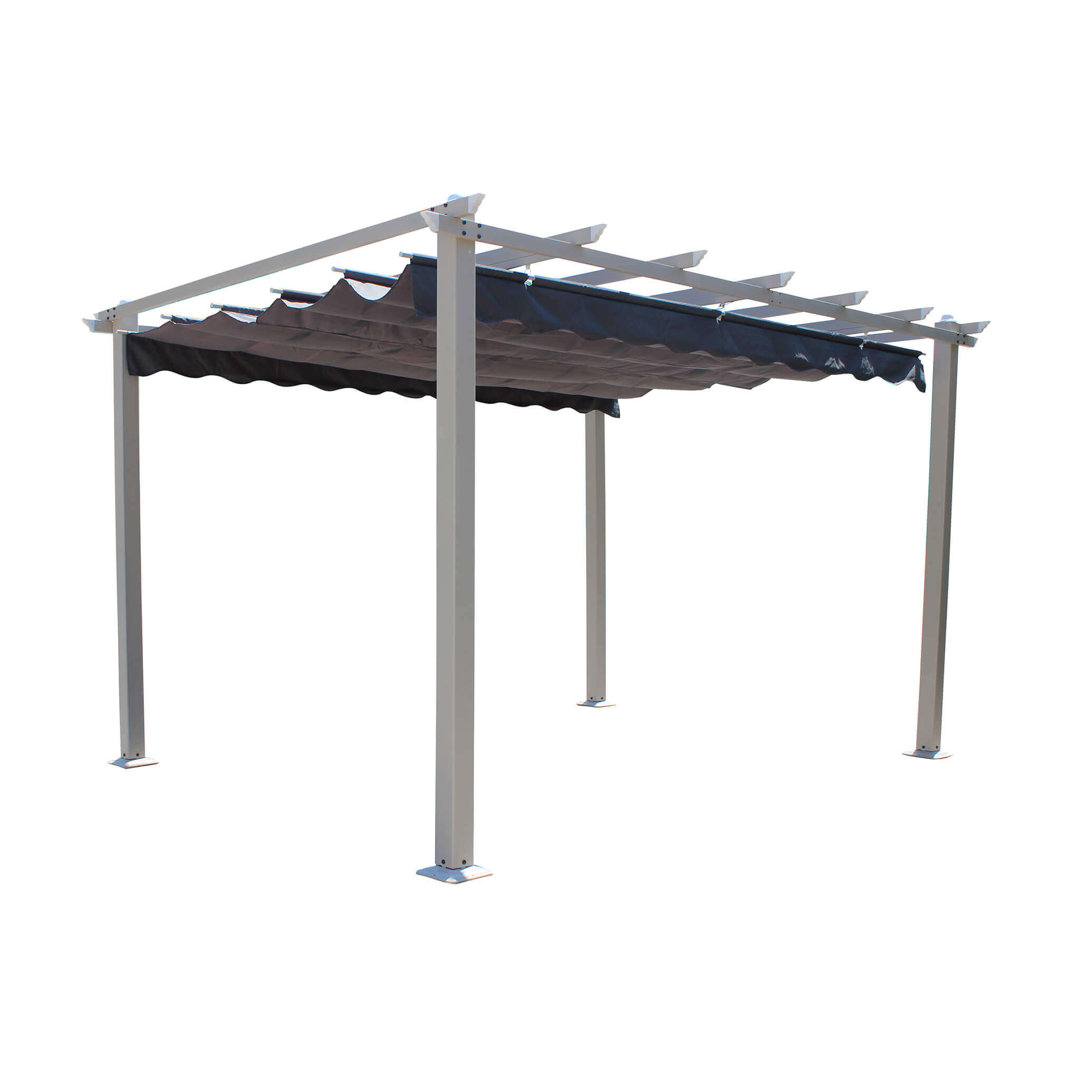 4 m x 3 m Terrassenpavillon Avraj aus Aluminium