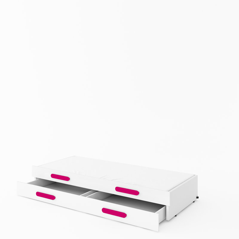EU Single - 90 X 200 Cm Ottoman Storage Bed with Mattress, Pink