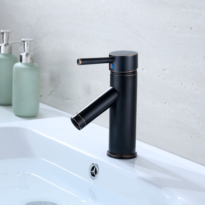 Euro Collection Single-Handle Deck-Mount Short Vessel Lavatory Bathroom Sink Faucet - Oil Rubbed Bronze, Oil Rubbed Bronze