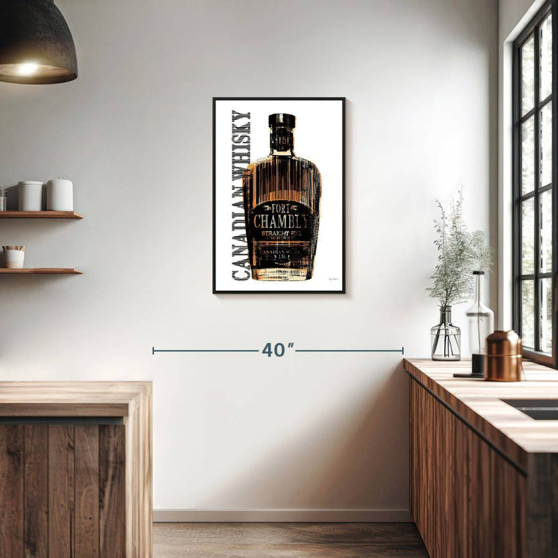 Whisky canadien, Cadre flottant noir, 21 po x 31 po