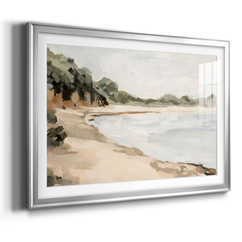 Bluff Bay II, reproduction d'art encadrée, H 15 po x l 21 po x P 1,5 po, Argent