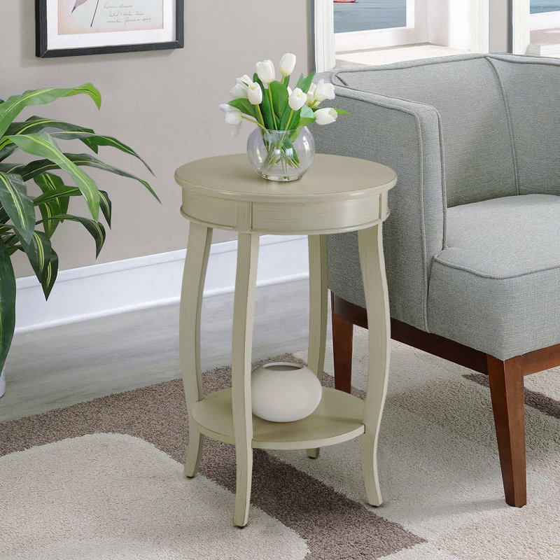 Table d'appoint ACME Aberta, blanc antique, Blanc