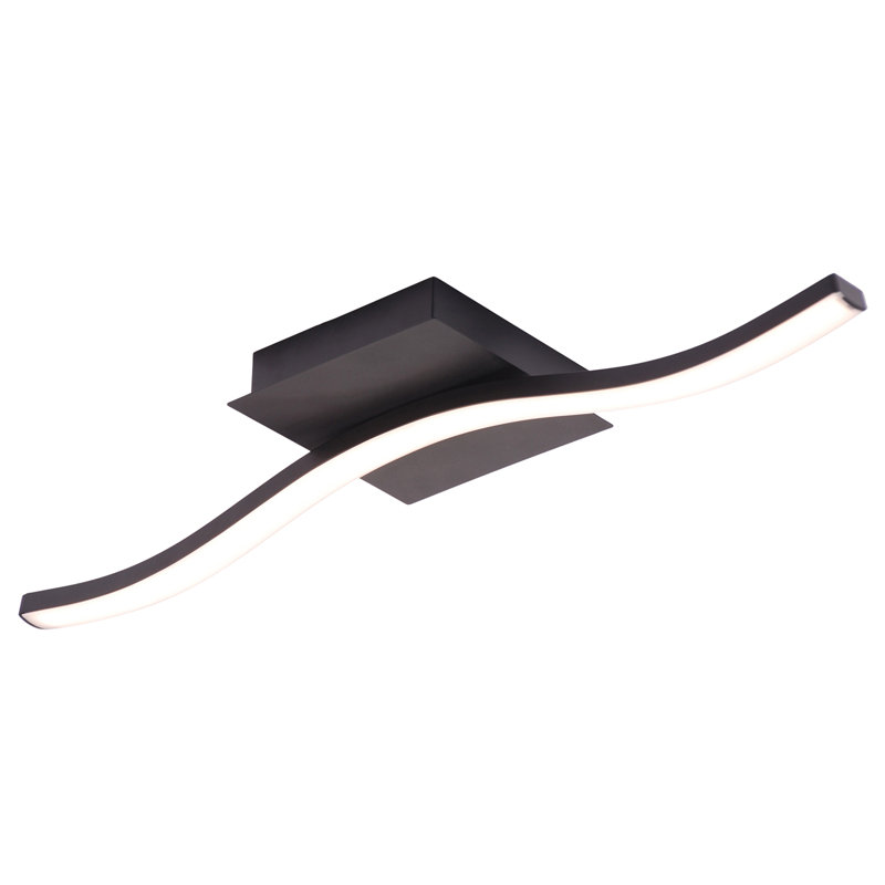 LED Semi Flush Mount, Matte Black