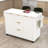 Kitchen Island with Drop Leaf, Power Outlet, Storage-6 Door Shelves and Adjustable Shelves-1245453739