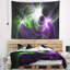 Tapisserie de plasma vert violet brillant-28498056