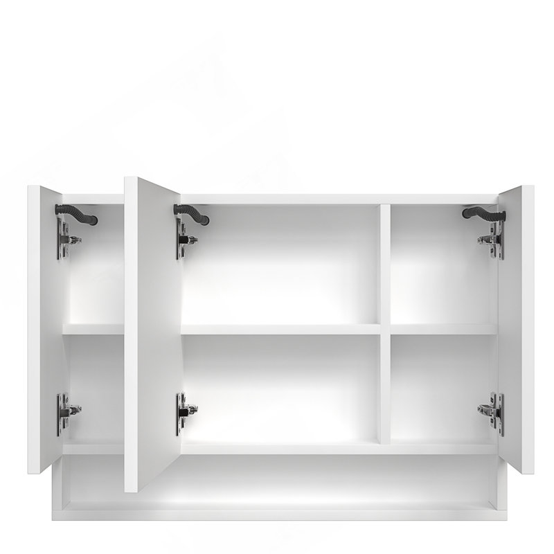 Armoires de salle de bain modernes de 39 po x 28 po, armoires à pharmacie avec miroirs et lumières DEL, armoire de rangement de salle de bain avec compartiments de rangement à plusieurs niveaux