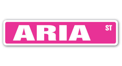 Plaque de rue Aria en plastique robuste 4 po x 18 po