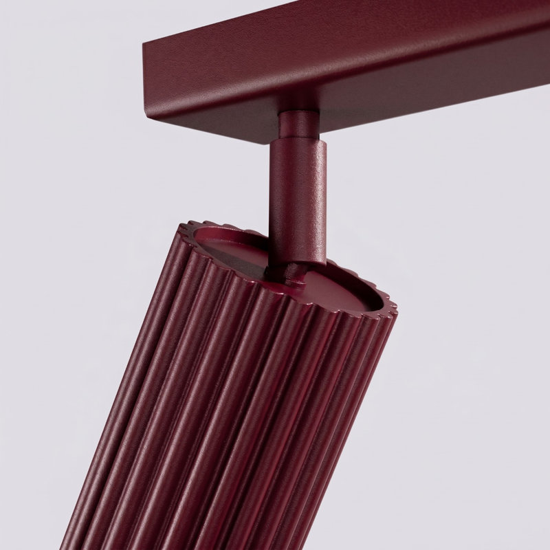 Karbon Aluminium Flush Mount, Burgundy, 81x6,5x16,5 cm