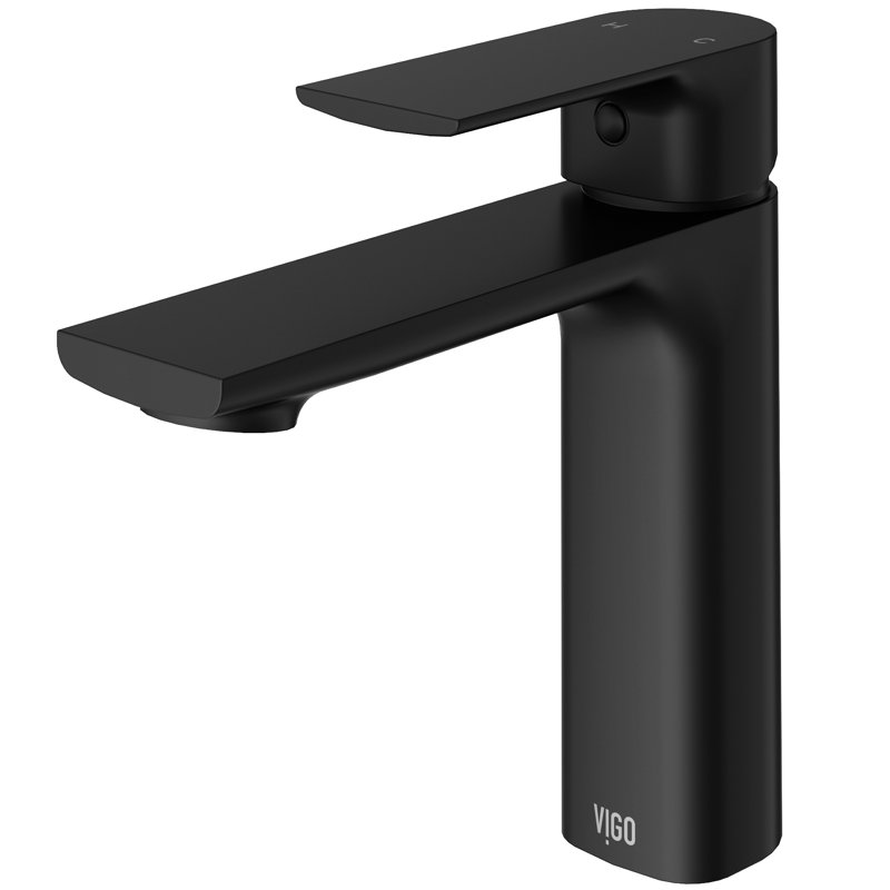 Robinet de salle de bain monocorps et monocommande H 6 po Davidson, Noir mat