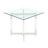 Yasmin Floating Acrylic Lamp Table Base w/ Steel Accents