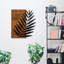 Accessoire mural décoratif en bois, finition noire et noyer, 19,7 po x 22,8 po | Cadre 100% métal (épaisseur: 0,05 pouce), envers 100% bois (épaisseur: 1,2 pouce) | Décoration intérieure élégante pour les espaces de vie modernes-2012196914