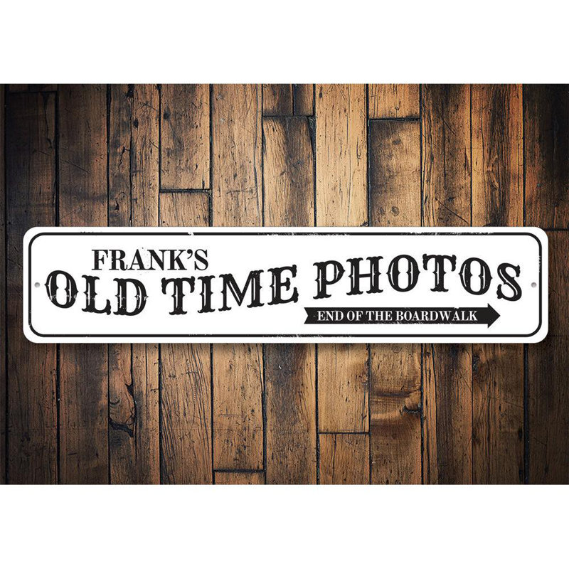 Panneau en aluminium Old Time Photos, H 6 po x l 24 po x P 0,06 po