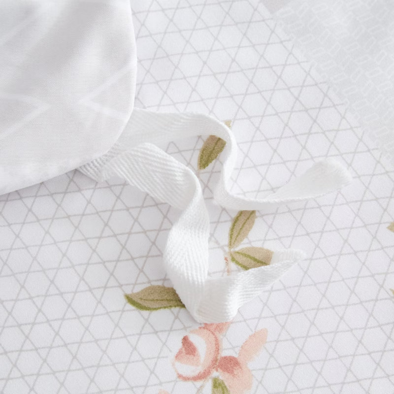 Cotton Percale Floral Duvet Cover, Queen Duvet Cover + 2 Standard Pillowcases