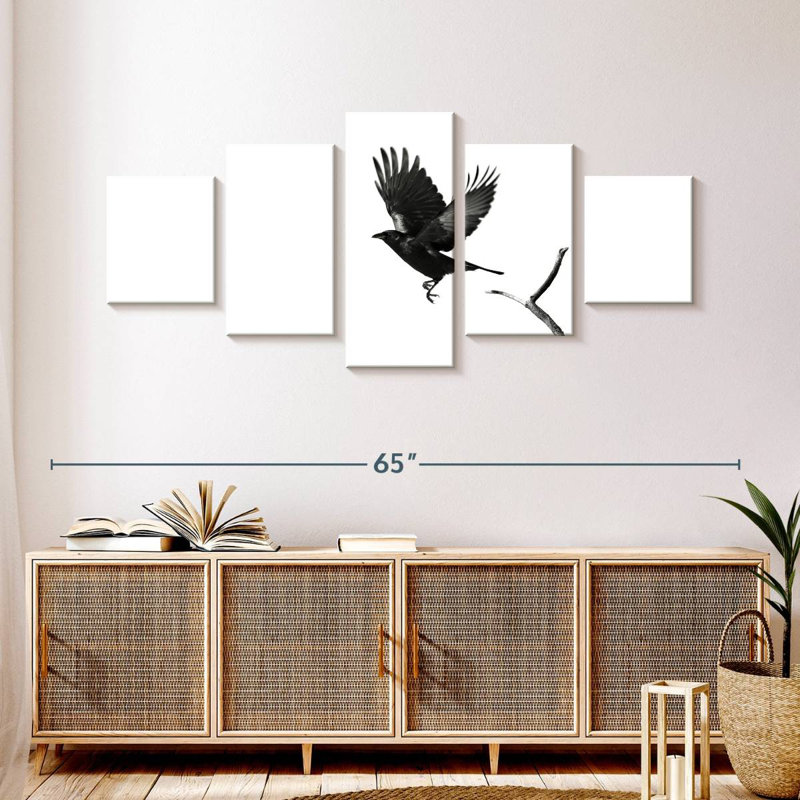 Raven In Flight, 24" H x 55" W