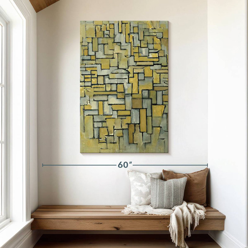 Avery Composition In Brown And Gray, 48" H x 32" W