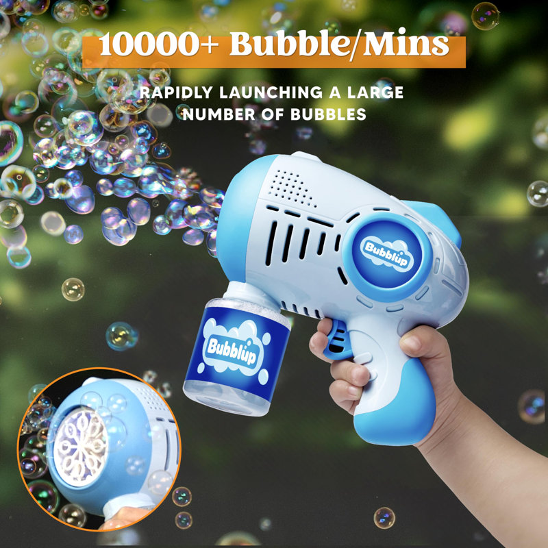 2Packs Bubble Guns with 4 Bottles Solution