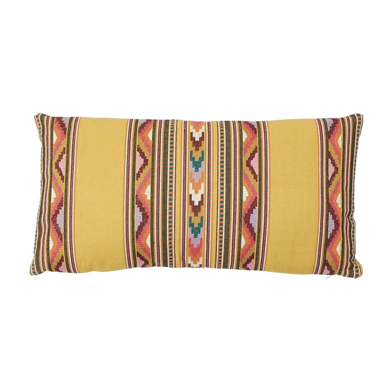 Zarzuela Embroidery Pillow, Saffron