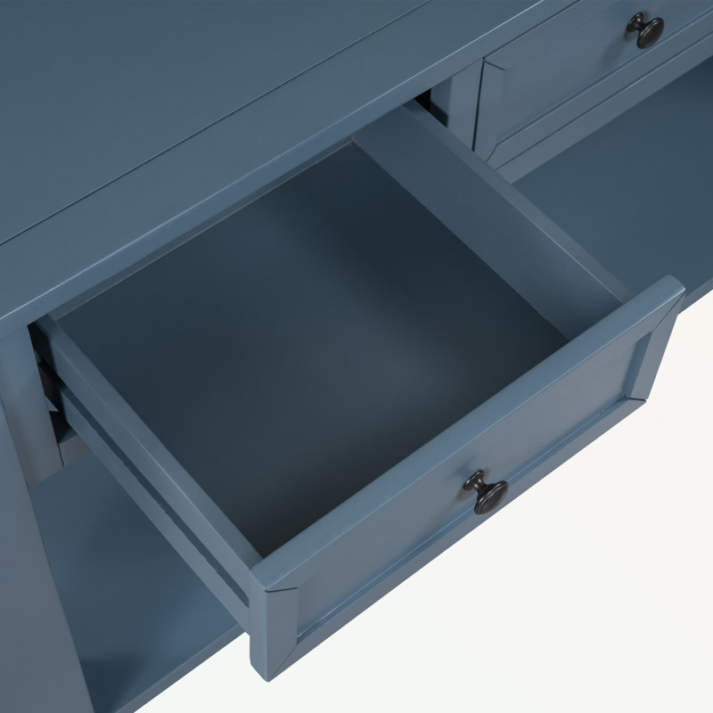 Console Cabras, Bleu marine 1, Bleu, H 30 po x l 50 po x P 16 po