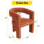 Sherpa Upholstered Barrel Dining Chair with Arms, Modern Accent Chair