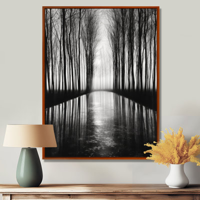 «Black and White Forest Silence», reproduction d'art sur toile