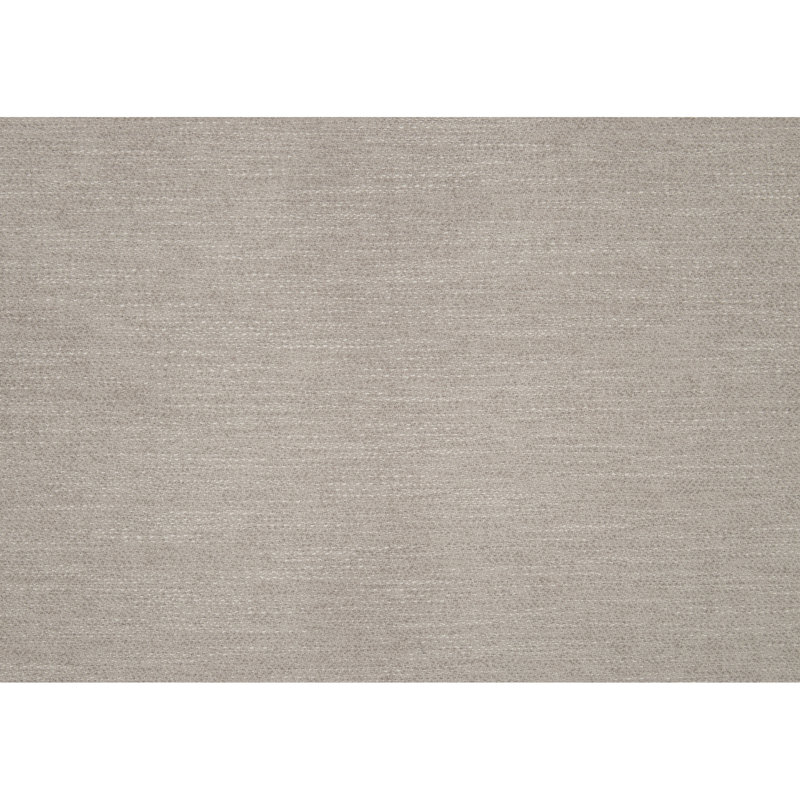 Banc moderne avec revêtement en chenille douce et coussin en mousse, structure en métal couleur champagne, mesure de profondeur d'assise de 16 po, couleur tissu taupe rembourré, largeur de 48 po, capacité de 300 lb