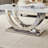 50.4 Inch Modern Rectangular Coffee Table,Marble Pattern MDF Top ,Silver Stainless Steel Base.